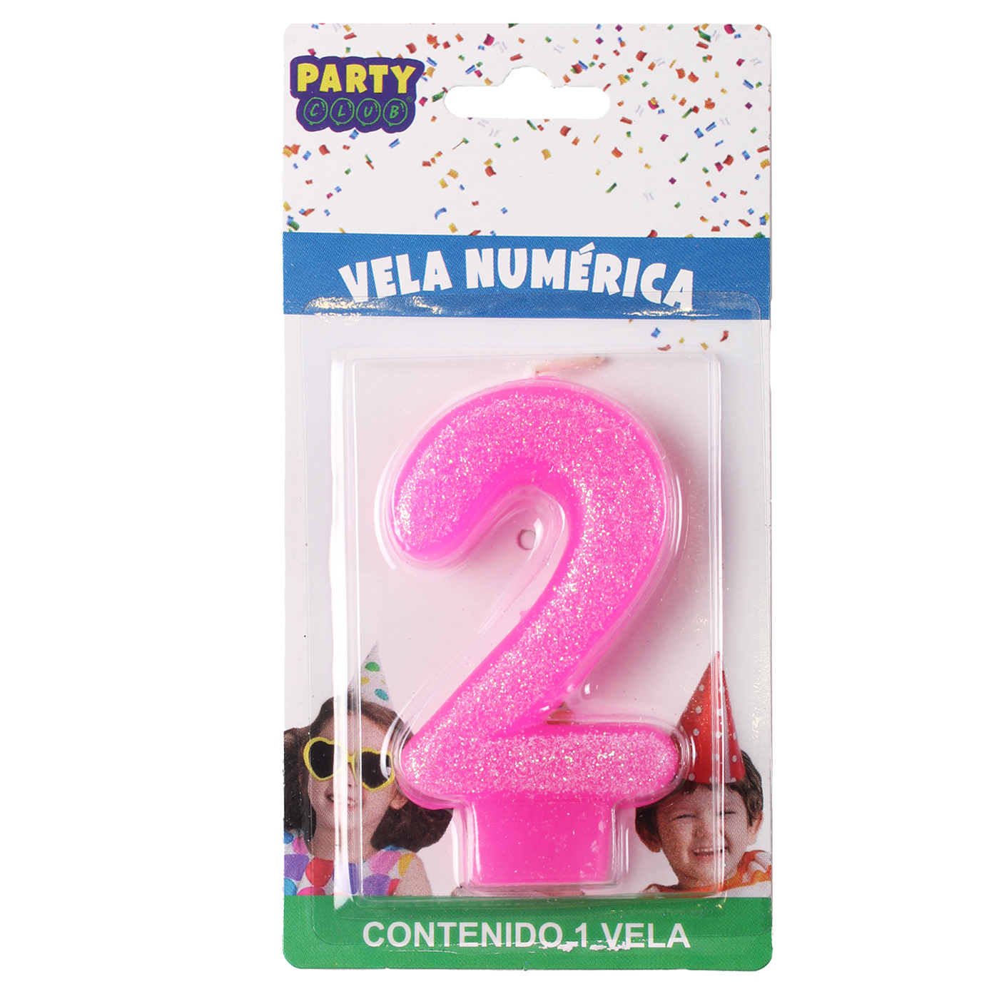 VELA N° 2 ROSA "PARTY CLUB"